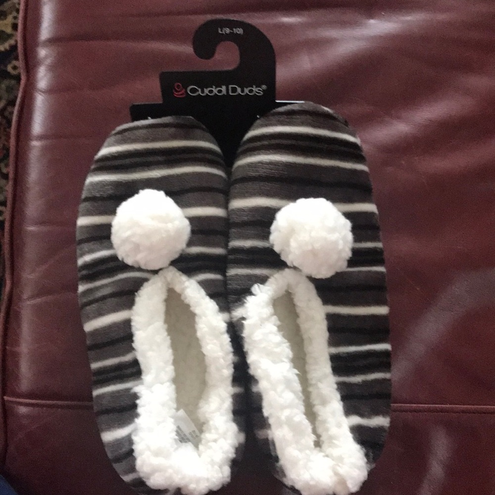 Cuddl Duds Slippers Sz L (9-10)